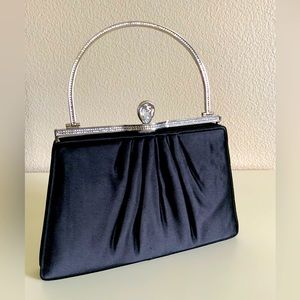 New Rare Judith Leiber Satin Crystal Handbag